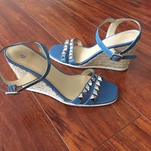 Studded wedged sandals